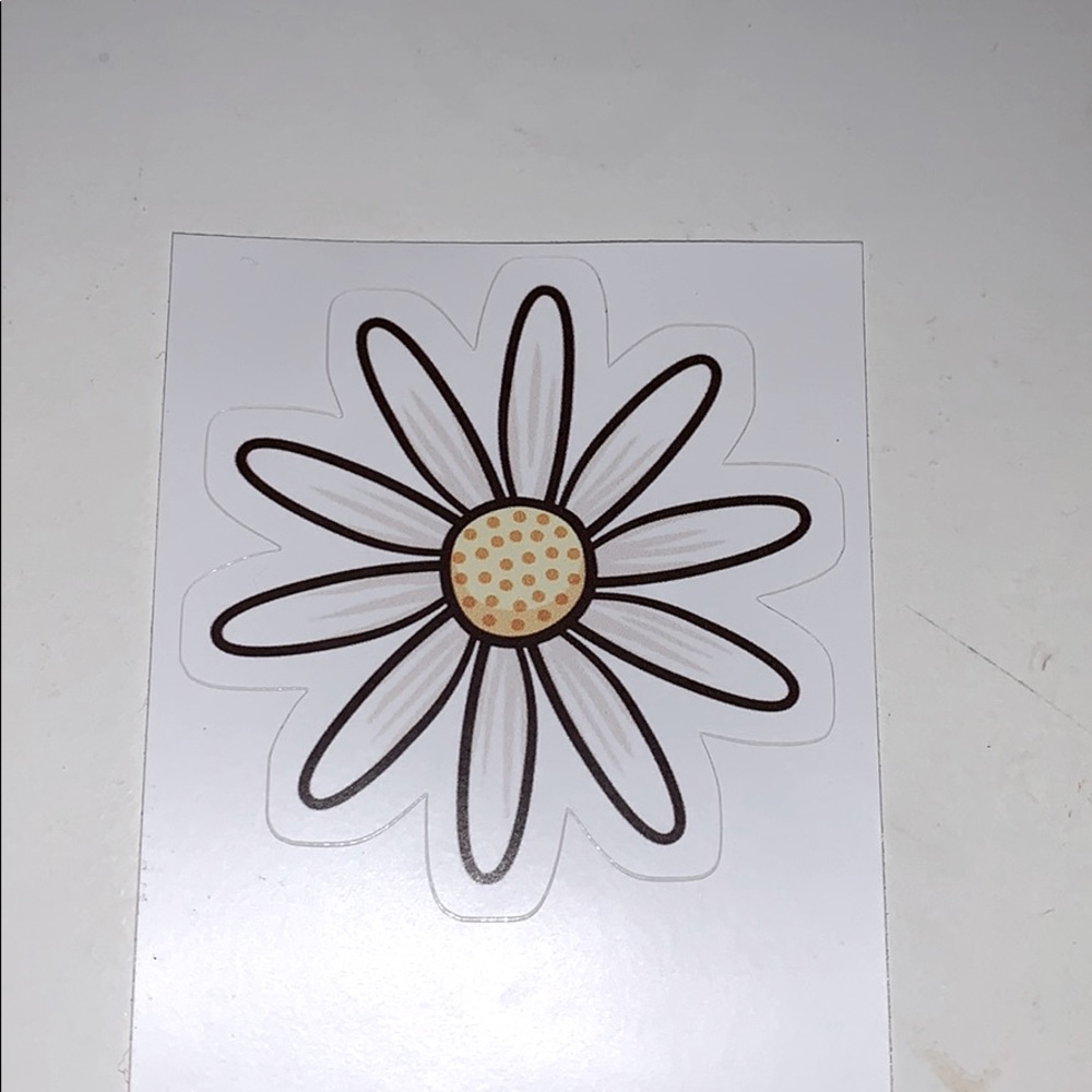 daisy sticker from red bubble.